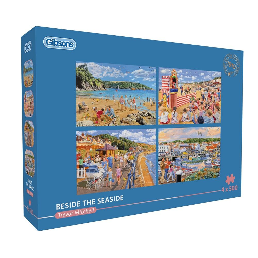 Gibsons - Beside the Seaside 4 X 500 Piece Puzzle Set
