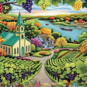 Delfy - Coastal Vineyard 1000 Piece Puzzle