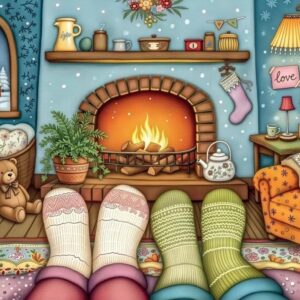 Delfy - Cozy Feet Winter Night 1000 Piece Puzzle