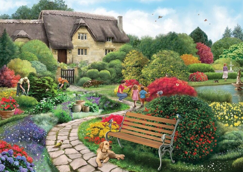 Falcon de luxe - Cottage Gardens 1000 Piece Puzzle