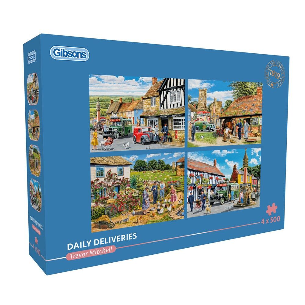 Gibsons - Daily Deliveries 4 X 500 Piece Puzzle Set