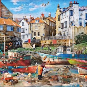 Gibsons - Fishermen at Robin Hood's Bay 1000 Piece Puzzle