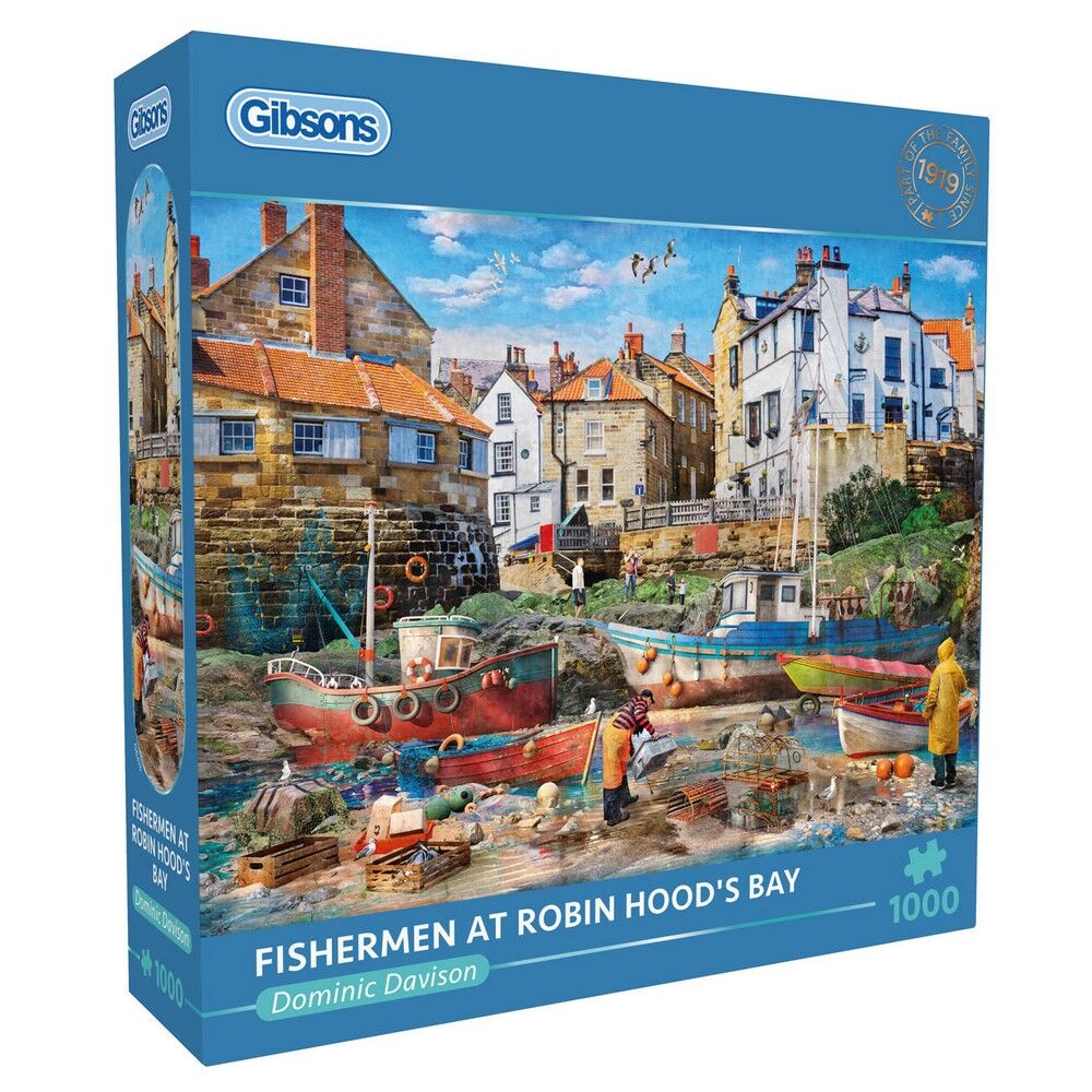 Gibsons - Fishermen at Robin Hood's Bay 1000 Piece Puzzle - Image 2