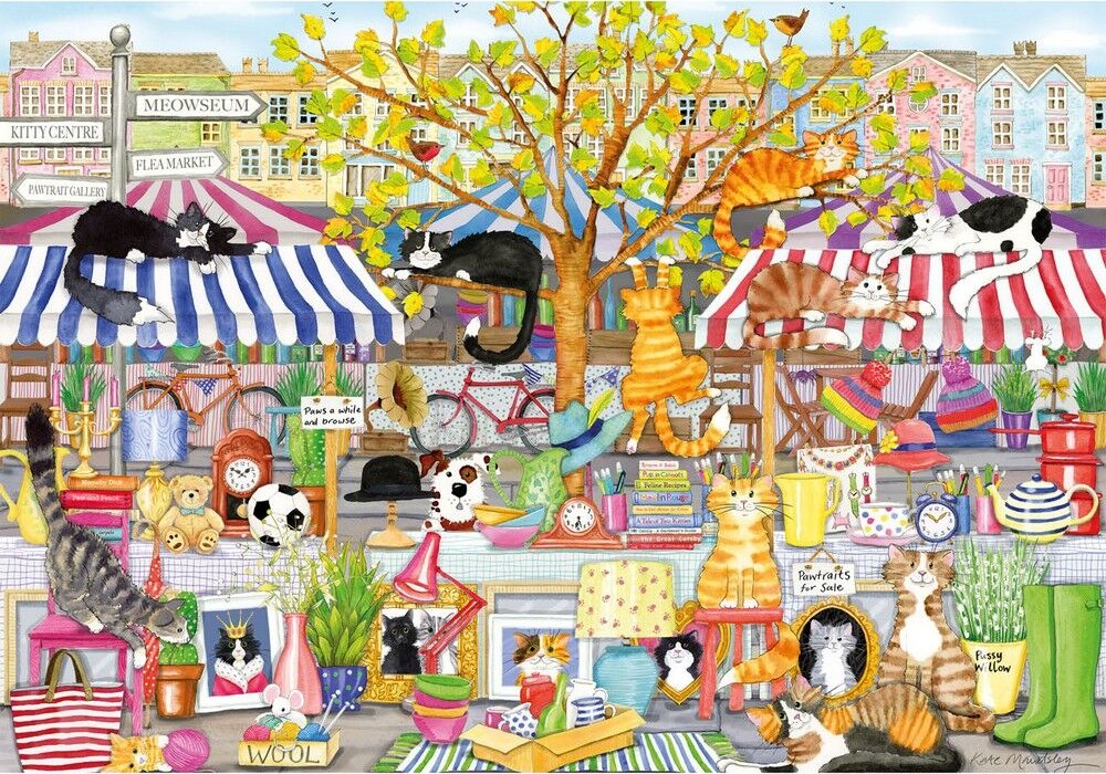 Gibsons - Flea Market Moggies 100 XL Piece Puzzle