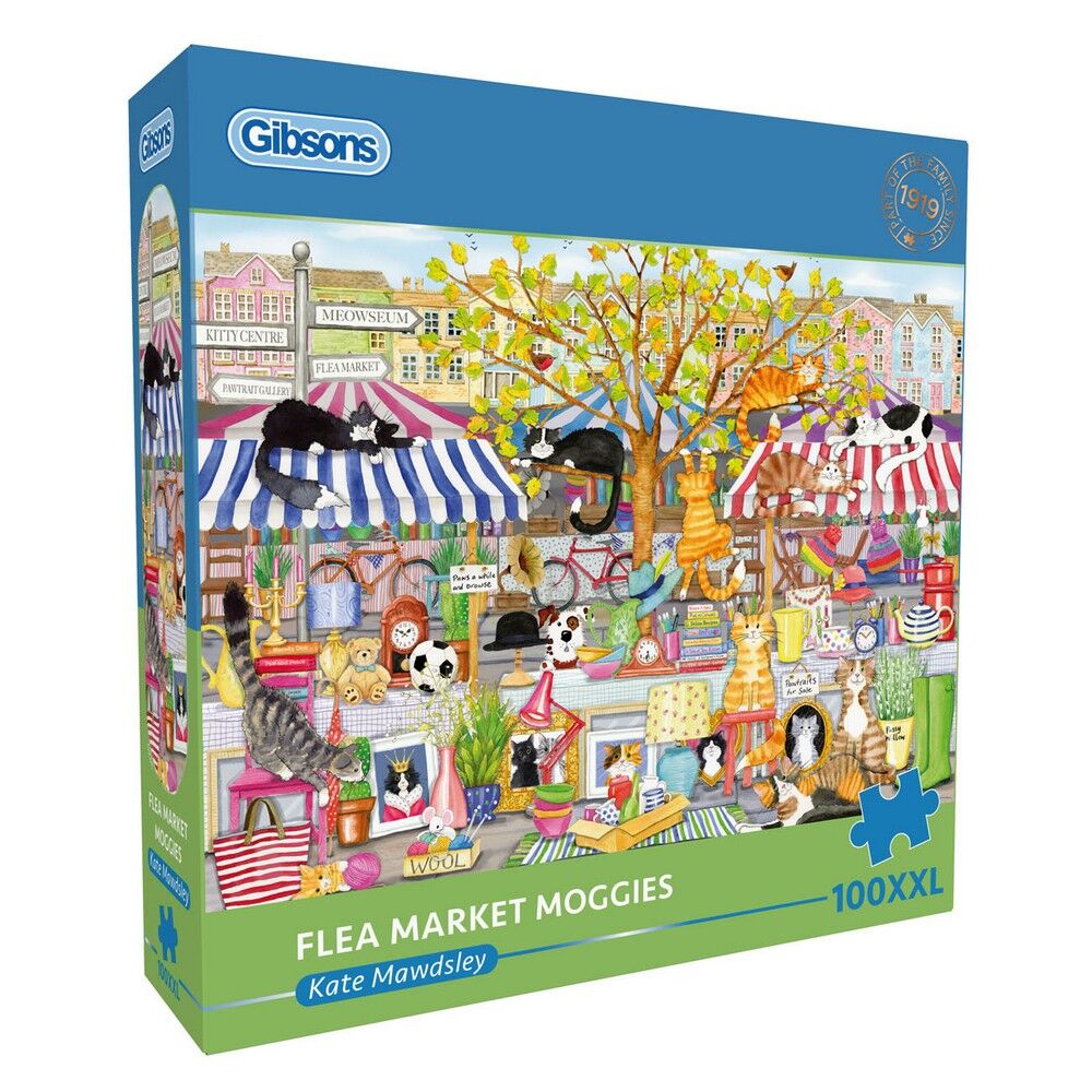 Gibsons - Flea Market Moggies 100 XL Piece Puzzle - Image 2