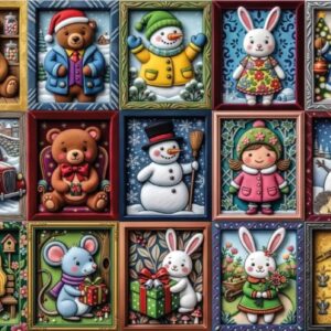 Jacarou - Framed Christmas Charm 1000 Piece Puzzle