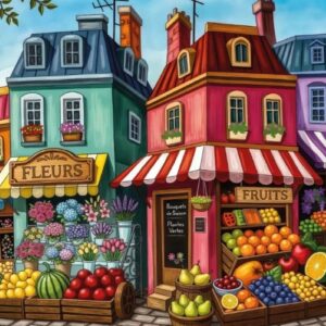 Jacarou - Fruit & Flower Corner Shop 1000 Piece Puzzle