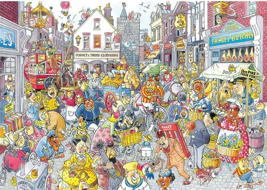 Jumbo - Wasgij Retro Destiny 10 - High Street Hassle 1000 Piece Puzzle - Image 2