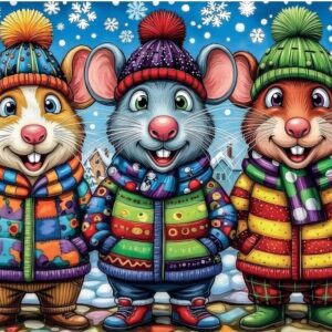 Delfy - Mice in Mittens 1000 Piece Puzzle