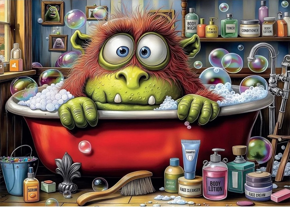 Delfy - Monster's Beauty Routine 1000 Piece Puzzle