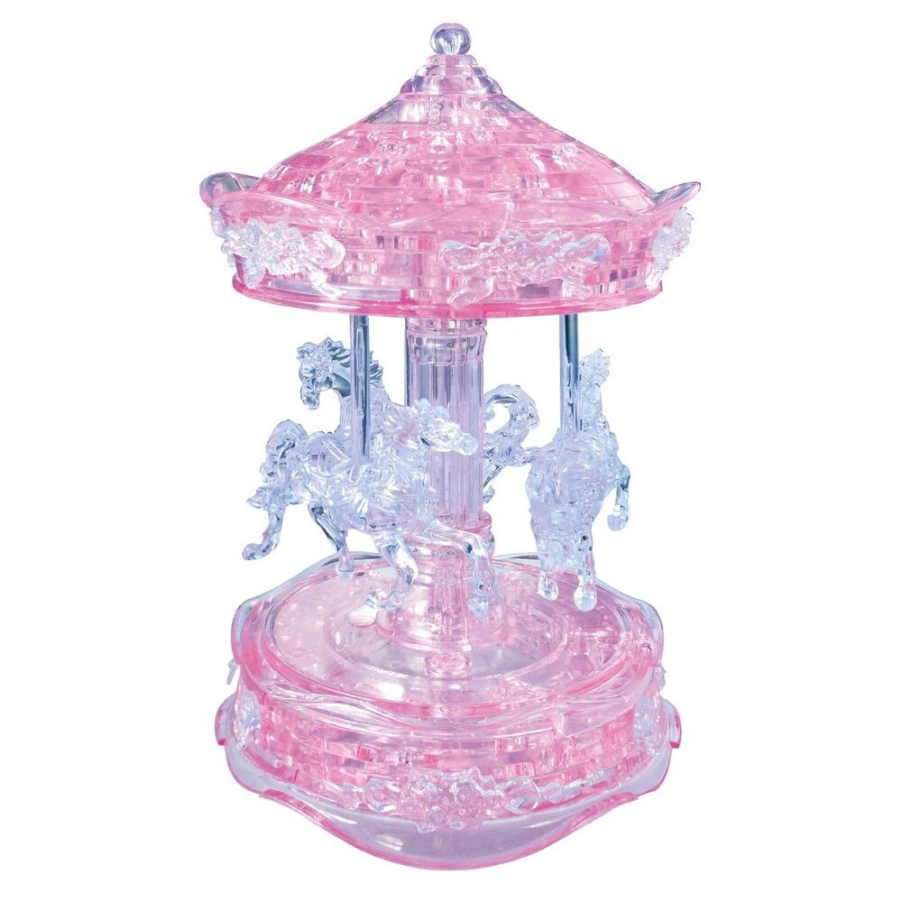 Crystal Puzzle - 3D Pink Carousel 83 Piece Puzzle