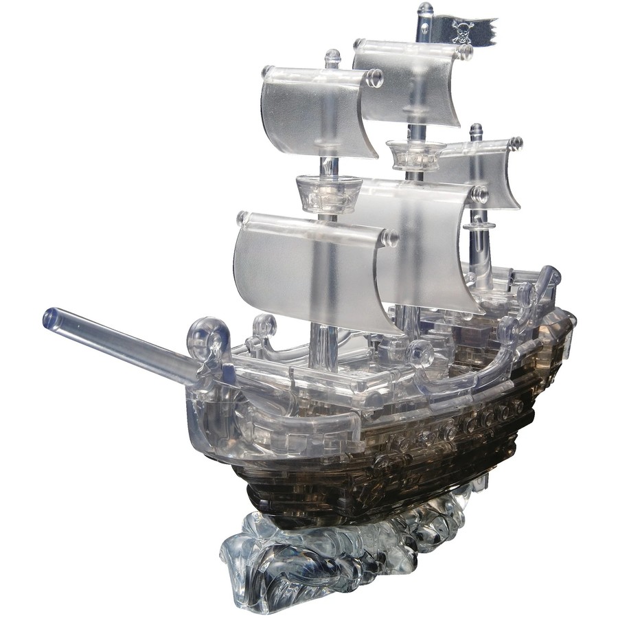 Crystal Puzzle - 3D Pirate Ship (Black) 101 Piece Puzzle