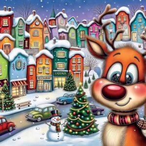 Delfy - Rudolph in Town 1000 Piece Puzzle