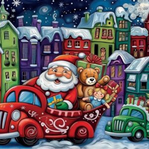 Delfy - Santa's Holiday Drive 1000 Piece Puzzle