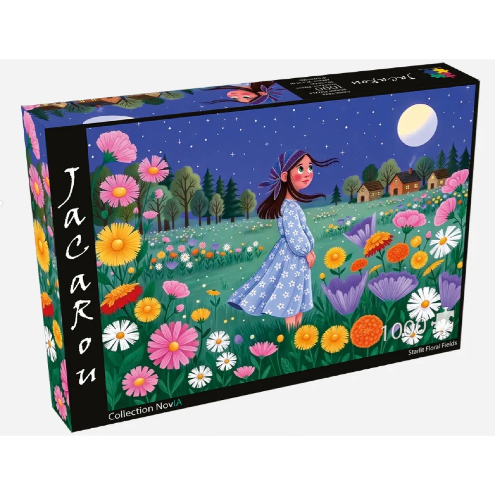 Jacarou - Starlit Floral Fields 1000 Piece Puzzle - Image 2