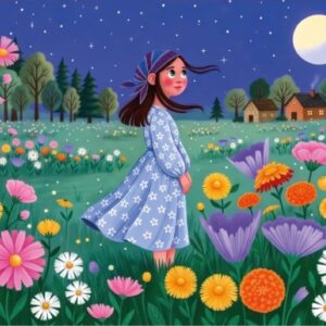 Jacarou - Starlit Floral Fields 1000 Piece Puzzle