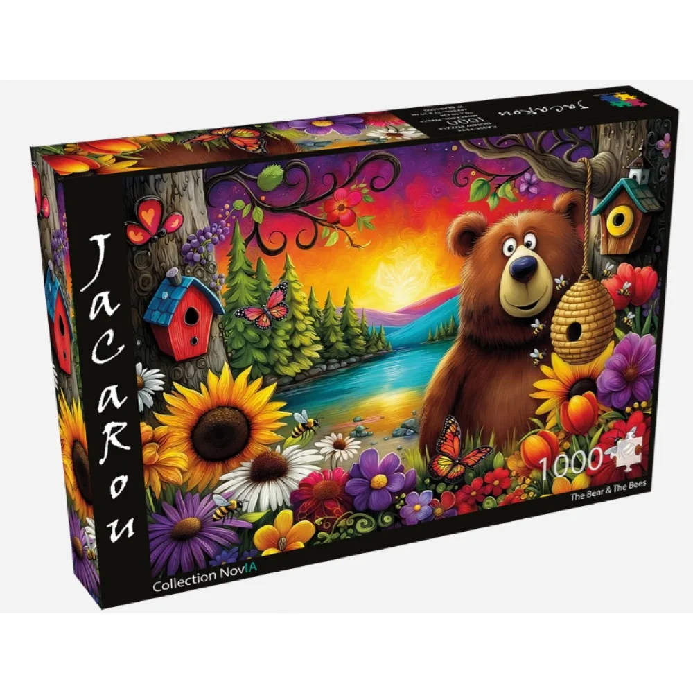Jacarou - The Bear & The Bees 1000 Piece Puzzle - Image 2