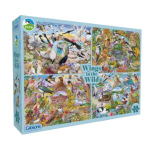 Gibsons - RSPB: Wings in the Wild 4 X 500 Piece Puzzle Set