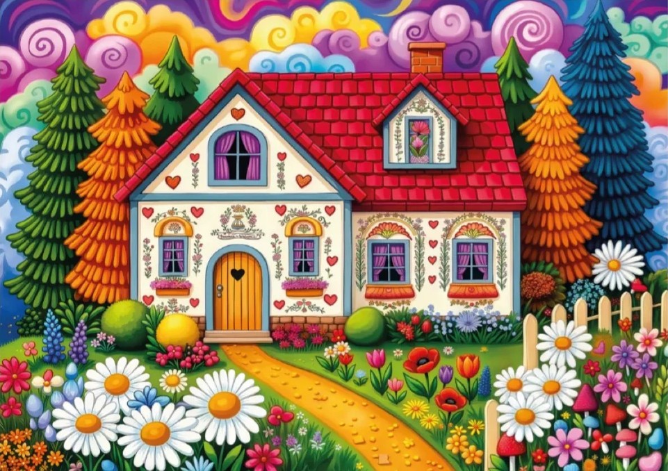 Jacarou - Zesty Garden Cottage 1000 Piece Puzzle