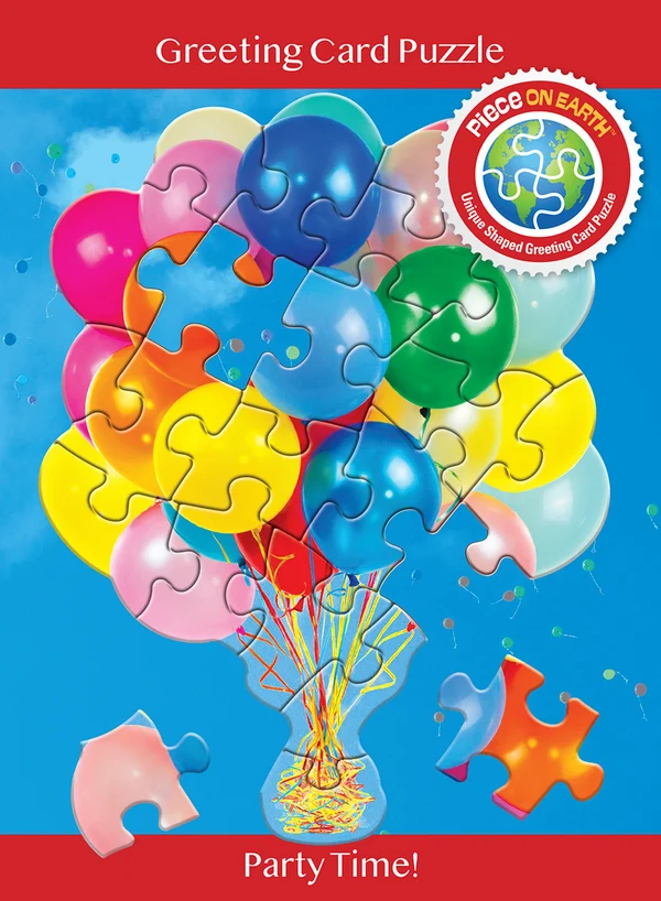 Madd Capp - Jigsaw Puzzle Greeting Card - Balloons 20 Piece & Envelope