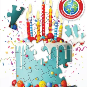 Madd Capp - Jigsaw Puzzle Greeting Card - Birthday Cake 20 Piece & Envelope