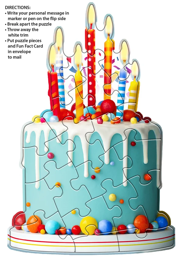 Madd Capp - Jigsaw Puzzle Greeting Card - Birthday Cake 20 Piece & Envelope - Image 5