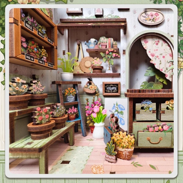 CuteBee - Champs Elysees Florist DIY Miniature House Kit - Image 3