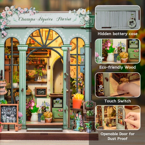 CuteBee - Champs Elysees Florist DIY Miniature House Kit - Image 4