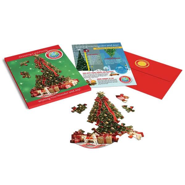 Madd Capp - Jigsaw Puzzle Greeting Card - Christmas Tree 20 Piece & Envelope - Image 2