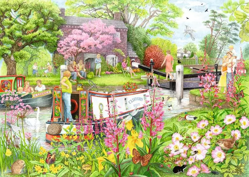 Ravensburger - Cosy Cafe No 4: River Cafe 1000 Piece Puzzle