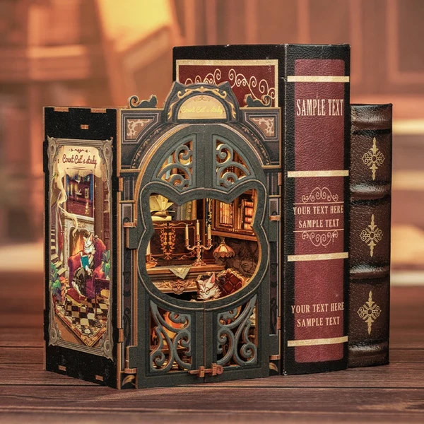 CuteBee - Count Cat's Study DIY Book Nook Kit - Image 3