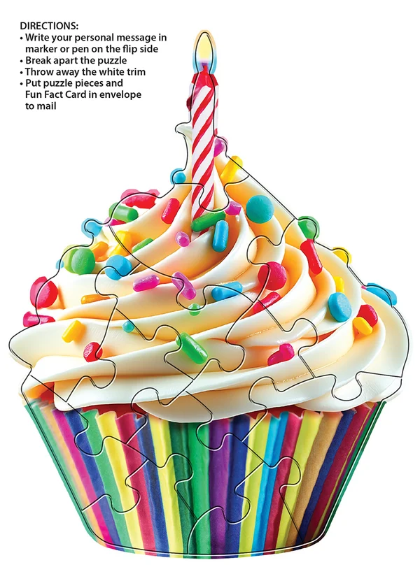 Madd Capp - Jigsaw Puzzle Greeting Card - Cupcake 12 Piece & Envelope - Image 5