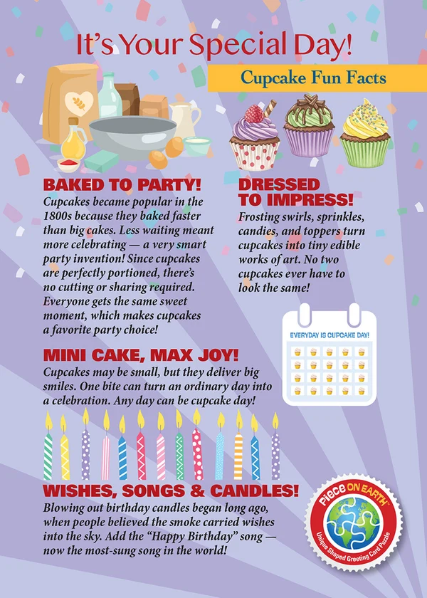 Madd Capp - Jigsaw Puzzle Greeting Card - Cupcake 12 Piece & Envelope - Image 3
