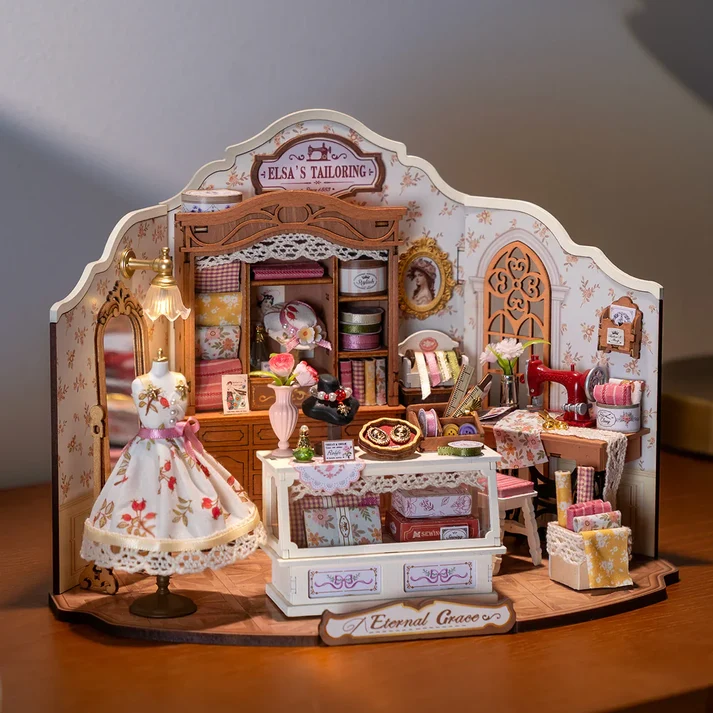 Robotime - Elsa's Tailoring DIY Miniature House Kit - Image 2