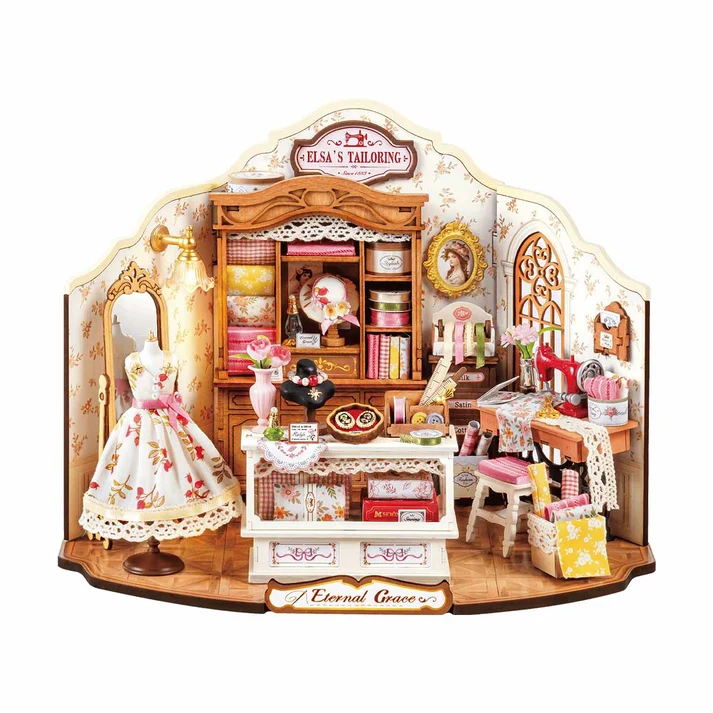 Robotime - Elsa's Tailoring DIY Miniature House Kit
