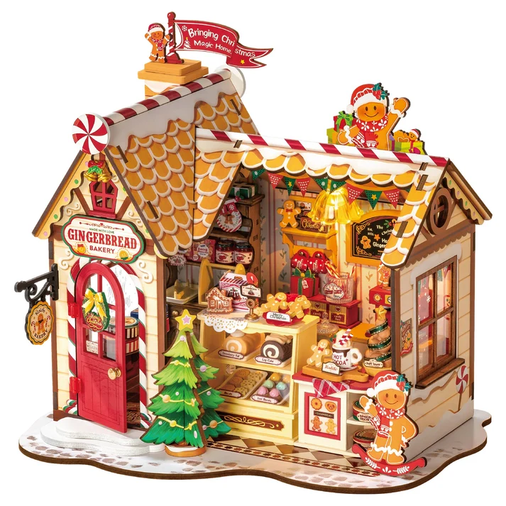 Robotime - Gingerbread House DIY Miniature Kit