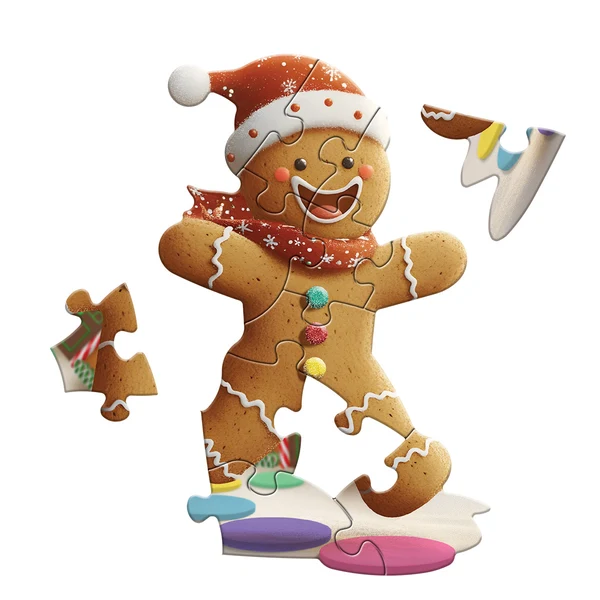 Madd Capp - Jigsaw Puzzle Greeting Card - Gingerbread Man 12 Piece & Envelope - Image 6