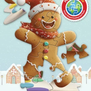 Madd Capp - Jigsaw Puzzle Greeting Card - Gingerbread Man 12 Piece & Envelope