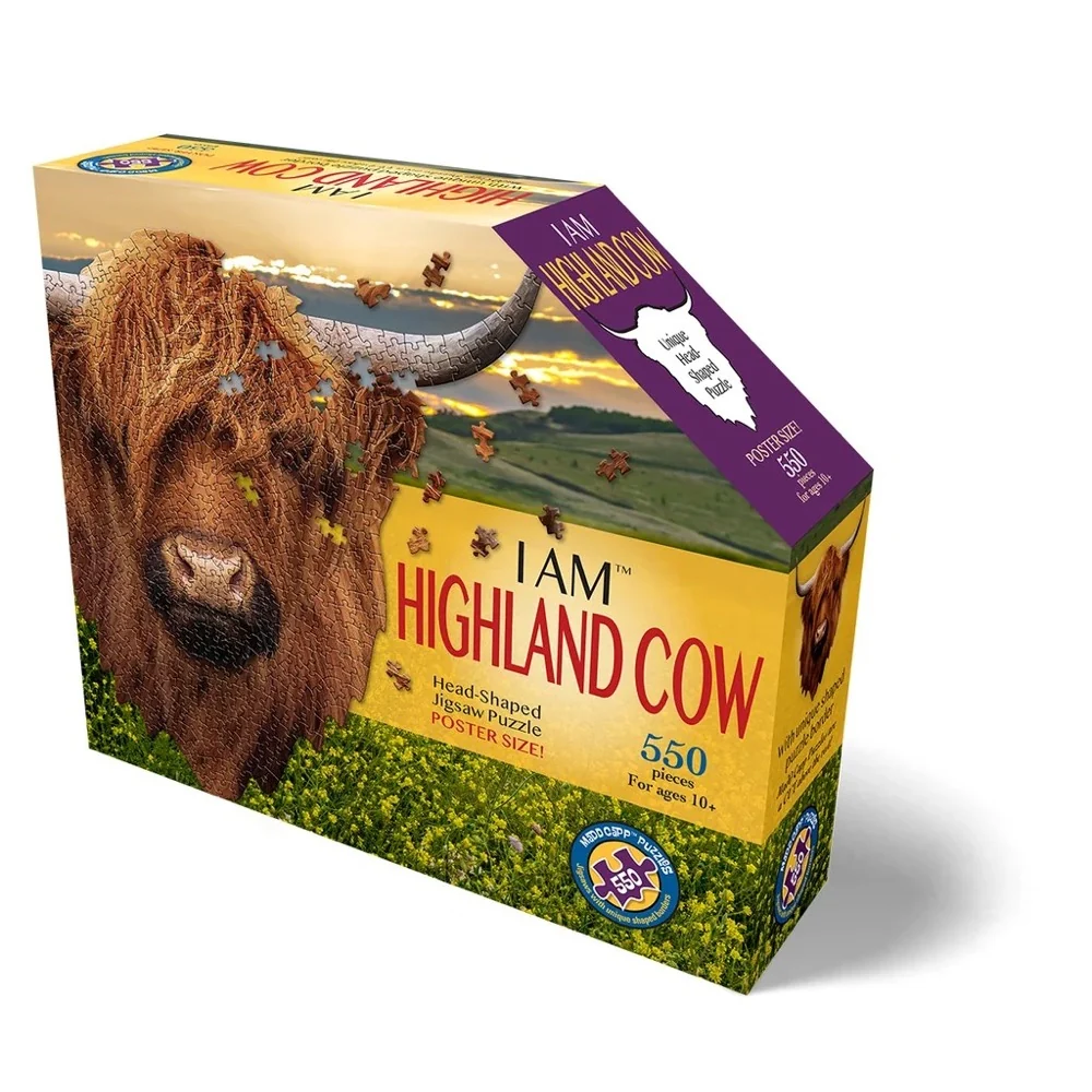 Madd Capp - I am Highland Cow 550 Piece Shaped Puzzle