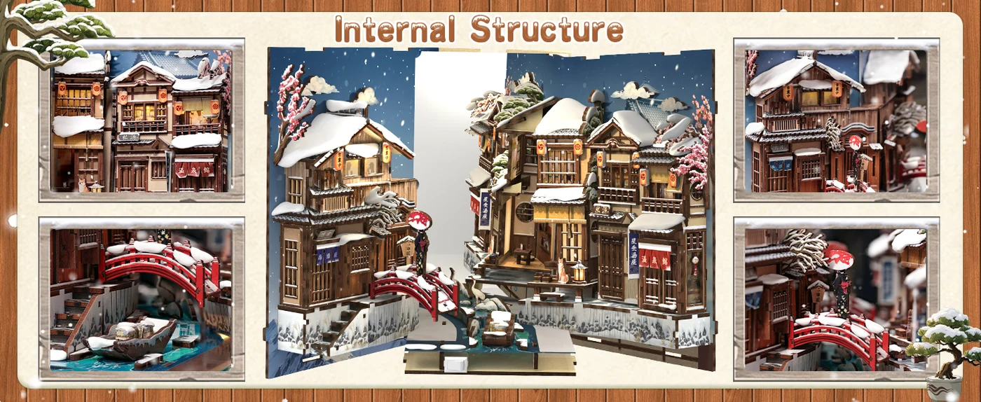 CuteBee - Kyoto Snow Whisper DIY Book Nook Kit - Image 3