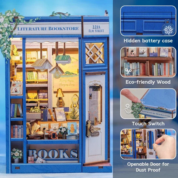 CuteBee - Literature Bookstore DIY Book Nook Kit - Image 2
