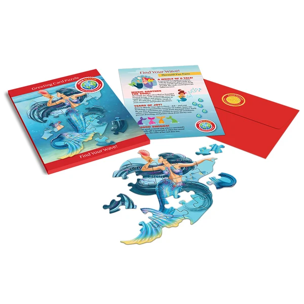 Madd Capp - Jigsaw Puzzle Greeting Card - Mermaid 20 Piece & Envelope - Image 2