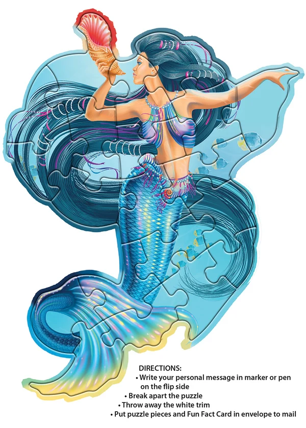Madd Capp - Jigsaw Puzzle Greeting Card - Mermaid 20 Piece & Envelope - Image 5