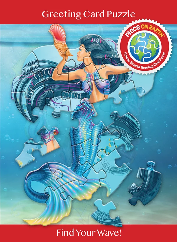 Madd Capp - Jigsaw Puzzle Greeting Card - Mermaid 20 Piece & Envelope
