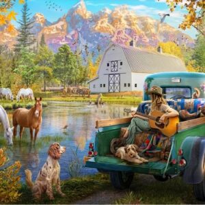 Holdson - Yellow Mountain Ranch - Mountain Music 500 XL Piece Puzzle