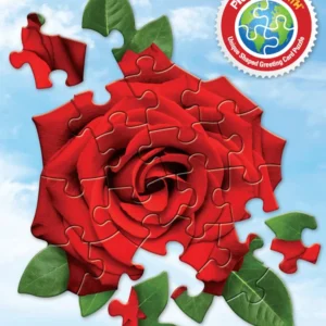 Madd Capp - Jigsaw Puzzle Greeting Card - Rose 20 Piece & Envelope