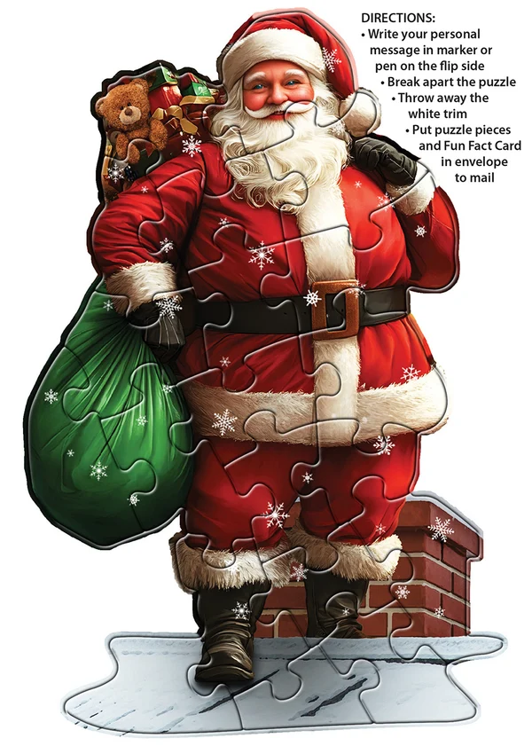 Madd Capp - Jigsaw Puzzle Greeting Card - Santa 20 Piece & Envelope - Image 5