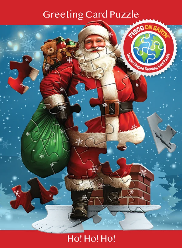 Madd Capp - Jigsaw Puzzle Greeting Card - Santa 20 Piece & Envelope
