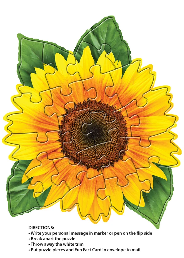 Madd Capp - Jigsaw Puzzle Greeting Card - Sunflower 20 Piece & Envelope - Image 6