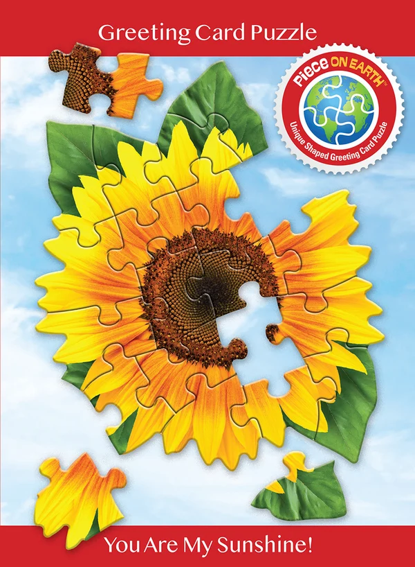 Madd Capp - Jigsaw Puzzle Greeting Card - Sunflower 20 Piece & Envelope